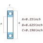 20 PCS R4-ZZ Bearings (1/4 x 5/8 x 10/51 inch) Double Rubber sealed Deep Groove Ball Bearing, High Speed and Fits RC Cars and Other Electronic Appliances
