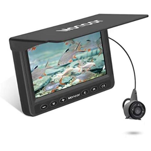 MOOCOR Underwater Fishing Camera, Portable Fish Finder Camera HD 1000 TVL Infrared LED Waterproof Camera with 4.3 Inch LCD Monitor for Ice Lake Sea Boat Kayak Fishing MOOCOR Underwater Fishing Camera, Portable Fish Finder Camera HD 1000 TVL Infrared LED Waterproof Camera with 4.3 Inch LCD Monitor for Ice Lake Sea Boat Kayak Fishing
