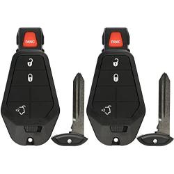 KeylessOption Keyless Entry Remote Control Car Key Fob Starter Alarm for Jeep (Pack of 2)