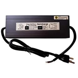 lenoup 24v 300w IP67 Waterproof Power Supply Transformer,110-130v AC to 24v DC Output 12.5a with 3.3 feet Cable for Computer Project,Outdoor Use