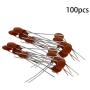 Fielect Ceramic Capacitor Kit 50V 561PF Disc Capacitors for DIY Electronic Circuit, Pack of 100 Brown