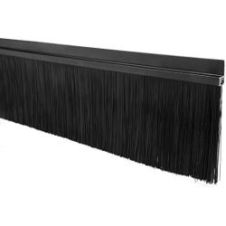 uxcell Door Brush Bottom Sweep Black h-Shape Aluminum Alloy Holder w 3.94-inch Black PP Silicone Soft Brush, 1000mm x 120mm(Approx 39.37-inch x 4.7-inch)