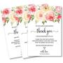 50 Pink Thank You Place Cards, Rehearsal Dinner Thank You Table Sign, Menu Place Setting Card Notes, Placement Thank You Note Favors For Family & Guests (50-cards)