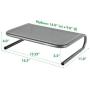 Allsop Metal Art Jr. Monitor Stand, 14-Inch wide platform holds 40 lbs with keyboard storage space – White (31881)