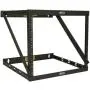 Tripp Lite 8U/12U/22U Expandable Wall-Mount 2-Post Open Frame Rack, Adjustable Network Equipment Rack, Switch Depth, 18'' Deep, 5 Year Warranty (SRWO8U22), black, 17.8 (8U) , 24.8 (12U), 42.3 (22U) x 20.11 x 18.24