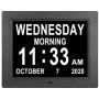 8.4 Inch Digital Day Clocks Auto Dimming Extra Large Day Date Time Dementia Calendar Clock Perfect for Seniors Elderly Alzheimer Vision Impaired