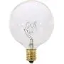 (Pack of 10) G16.5 Decorative (E12) Candelabra Base Globe Shape 120V G16 1/2 Light Bulbs (Clear, 25 Watt)