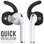 EarBuddyz 2.0 Ear Hooks and Covers Accessories Compatible with Apple AirPods 1 & 2 or EarPods Headphones/Earphones/Earbuds (3 Pairs) (Black)