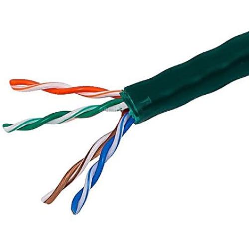 Monoprice 1000FT 24AWG Cat5e 350MHz UTP Solid, Riser Rated (CMR), Bulk Ethernet Bare Copper Cable - Green