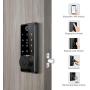 Bonep Security Smart Lock Touch Biometric Fingerprint Keyless Entry Door Lock,Bluetooth Electronic Deadbolt Lock,Smart WiFi Door Locks for Home/Office (Black)
