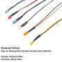 EDGELEC 50pcs 12 Volt 1.8mm White LED Lights Emitting Diodes Pre Wired 7.9 Inch DC 12v LED Light Diffused Colored Lens Small LED Lamps