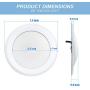 ECOELER 6 Inch LED 5000K Low Profile Surface Mount Disk Light, Aluminum Baffle Trim, 15W ultra thin modern fixture lighting, Day light, 1100lm, Suitable for 4/6 J-box, Energy Star & UL-Listed Approved