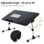 8AMTECH Laptop Stand for Desk, Ajustable Laptop Table with Foldable Legs Notebook Computer Desk for Laptop Reading and Writing Lap Tray for Eating in Bed Sofa Couch Floor (Black, Medium)