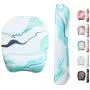 Anyshock Keyboard Wrist Rest Set and Ergonomic Mouse Pad with Wrist Support Memory Foam Filled Non Slip Durable Comfortable Lightweight Wrist Pad for Easy Typing & Pain Relief (Wave Marble)
