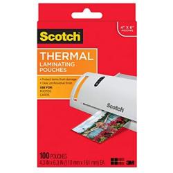 Scotch Thermal Laminating Pouches, 5 Mil Thick for Extra Protection, 4.3 Inches x 6.3 Inches, 100 Pouches (TP5900-100)