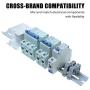 2 Piece DIN Rails, 35mm Aluminum Top Hat Slotted DIN Rail with RoHS, Extra Premium Screws Included for Hardware Components Mounting - 12.9 Inches Long, 35mm Wide, 7.5mm High