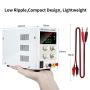 STP6005D DC Power Supply Adjustable (0-60V 0-5A), Precision DC Regulated Power Supply with 3 bits Digit LED Display,Stable and Protective,Alligator Lead Included.