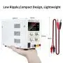STP6005D DC Power Supply Adjustable (0-60V 0-5A), Precision DC Regulated Power Supply with 3 bits Digit LED Display,Stable and Protective,Alligator Lead Included.