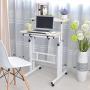 SogesHome Adjustable Laptop Desk Table 23.6inches Portable Laptop Table Computer Stand Desk Cart Tray Table, White Maple NSDUS-101-MP
