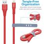 i2GO Lightning Flat Cable (4ft), iPhone Charger MFi Certified for iPhone 12/12 Pro/ 12 Pro Max/ 12 Mini/ 11 Pro Max/ 11 Pro/ 11/ X/ 8 Plus/ 8/7/ 7 Plus/iPad and More - Red
