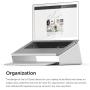 elago L4 Stand - [Desk Organization][Prevents Bad Posture][Natural Heat Sink] - for Laptop Computers (Silver)