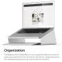 elago L4 Stand - [Desk Organization][Prevents Bad Posture][Natural Heat Sink] - for Laptop Computers (Silver)