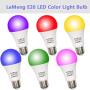 LeMeng Yellow Bug Light Bulbs 9W, A19 LED Sleep Aid Bulb Amber Night Lights 2000K, 75watts Halogen Equivalent, E26 Medium Base Porch Light 120V, Not Dimmable for Hallway Holiday Party(6 Pack)
