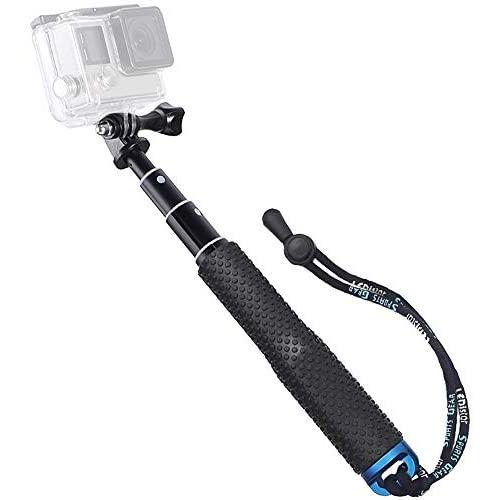 Trehapuva Selfie Stick, 19” Waterproof Hand Grip Adjustable Extension Monopod Pole Compatible with GoPro Hero(2018) Hero 9 8 7 6 5 4 3+ 3 2 1 Session, AKASO, Xiaomi Yi,SJCAM SJ4000 SJ5000 SJ6000 More