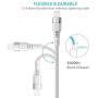 Syncwire iPhone Charger Lightning Cable 4ft [Apple MFI Certified] Upgraded Nylon Braided Fast Charging & Syncing Apple Charger Cord for iPhone 12 11 XS Max XR X 8 Plus 7 Plus 6 Plus Se iPad - Silver