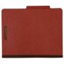 Amazon Basics Classification Folder- 100% Recycled, 1 Divider, 2'' Embedded, Letter, Red, 10 per Box
