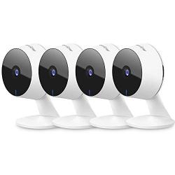 LaView Security Cameras 4pc,Home Security Camera Indoor 1080P,WiFi Cameras for Pet,Motion Detection,Two-Way Audio,Night Vision,Works with Alexa & Google Assistant,iOS & Android & Web Access,US Cloud
