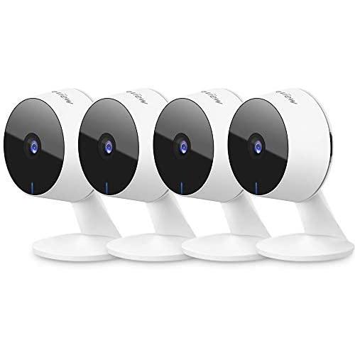 LaView Security Cameras 4pc,Home Security Camera Indoor 1080P,WiFi Cameras for Pet,Motion Detection,Two-Way Audio,Night Vision,Works with Alexa & Google Assistant,iOS & Android & Web Access,US Cloud