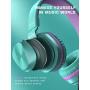PeohZarr On-Ear Headphones with Microphone, Lightweight Folding Stereo Bass Headphones with 1.5M Tangle Free Cord, Portable Wired Headphones for Smartphone Tablet Laptop Computer MP3/4-Green