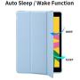 iPad Case 8th Generation 2020/7th Gen 2019 with Pencil Holder, 10.2 Inch iPad Folio for Kids, Slim Trifold Stand Full Body Protective Smart Cover Auto Sleep/Wake - Ice Blue
