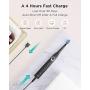 Fairywill Electric Toothbrush for Adults and Kids Accepted by American Dental Association, 8 Dupont Brush Heads & Travel Case 5 Modes Rechargeable Whitening Power Sonic Toothbrush Smart Timer Black