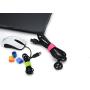 PASOW 50pcs Colourful Reusable Fastening Wire Cable Ties Organizer Cord Cable Tie Rope Holder for Laptop PC TV 7 Inch (Multi-Colour)