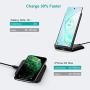 CHOETECH Wireless Charger (2 Pack),Qi-Certified 10W Max Fast Wireless Charging Pad Stand Bundle Compatible with iPhone 12/12 Pro/SE /11/11 Pro/11Pro Max/XS, Galaxy S20+/S10/Note 10, AirPods Pro