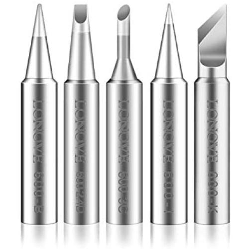 Soldering Iron Tips 5pcs Exclusive for BK90 BK901 BK60 Soldering Station, Multiple Model Tips Replacement Kit with Exquisite Package (T600-B, T600-I, T600-K, T600-2.4D, T600-3C)