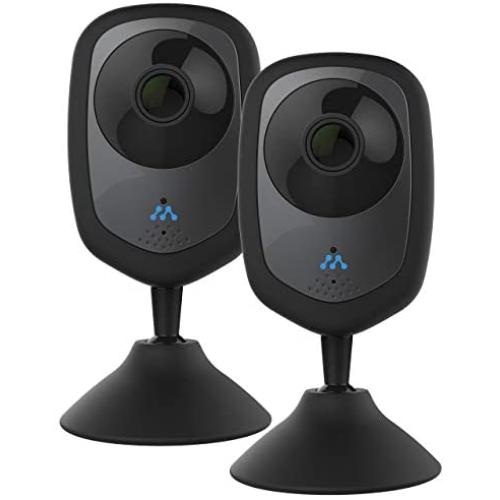 Momentum HD Wireless Indoor Home Security Camera with 2-Way Audio, Night Vision, Pet Monitor for iOS & Android (2 Pack) (Renewed)