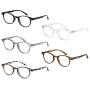 Axot Reading Glasses Blue Light Blocking 5 Pack, Retro Computer Glasses Anti Eye Strain/Glare/Headache for Women Men