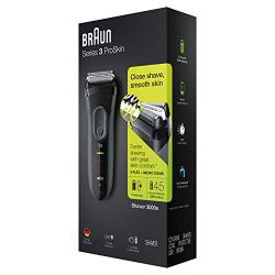 Braun Electric Razor for Men, Series 3 3000s Electric Shaver, Rechargeable Foil Shaver