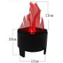 LED Fake Flame Effect Lamp Electronic Artificial Fire Burning Brazier Lamp Simulated Flickering Fire Flame Light for Christmas Halloween Party Festival Night Club
