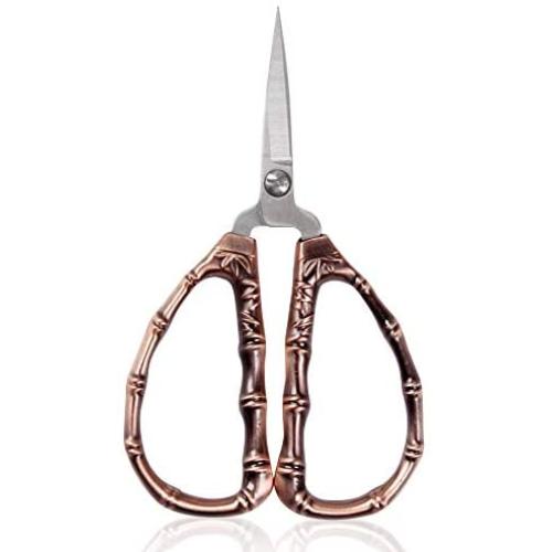 BIHRTC Embroidery Scissors Small Crochet Scissors Sewing Scissors Shears Cross Stitch Scissors Stainless Steel Sharp Tip Scissors for Threading Needlework Handcraft Scissors Bronze