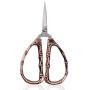 BIHRTC Embroidery Scissors Small Crochet Scissors Sewing Scissors Shears Cross Stitch Scissors Stainless Steel Sharp Tip Scissors for Threading Needlework Handcraft Scissors Bronze