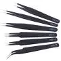 Precision Tweezer Set, 6 PCS Tweezers Kit with ESD Anti-static Stainless Steel, Curved Tweezers Set for Electronics, Craft, Jewellery, Laboratory Work and Ingrown Hair Precision Tweezer Set, 6 PCS Tweezers Kit with ESD Anti-static Stainless Steel, Curved Tweezers Set for Electronics, Craft, Jewellery, Laboratory Work and Ingrown Hair