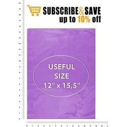 Amiff Pack of 100 Purple Poly Mailers 12 x 15.5 Multipurpose Shipping Bags 12 x 15 1/2 Packaging Envelope Mailers 2.5 Mil Thick. Peel and Seal, Waterproof, Lightweight. Wrapping, Packing