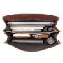 Polare Mens Full Grain Leather 16 Briefcase Shoulder Messenger Bag Fit 15.6 Laptop