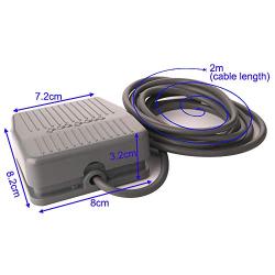 Gebildet 2 Pieces Pedal Switch,Momentary Foot Pedal Switch AC 250V 10A SPDT NO NC Foot Operated Pedal Controller for CNC Industrial with Anti-Skid Rubber Surface