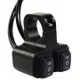 12v 16A Waterproof Motorcycle ATV 7/8inch Handlebar Double Control Kill Button Switch Headlight Turn Signal Light High/Low Beam ON Off On Switches CNC Aluminium Alloy
