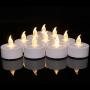 Battery Operated Tea Lights Candles: 24 Pack Realistic and Bright Flickering Holiday Gift Flameless LED Electric Candles for Seasonal & Festival Party Home Decoration (Warm White)